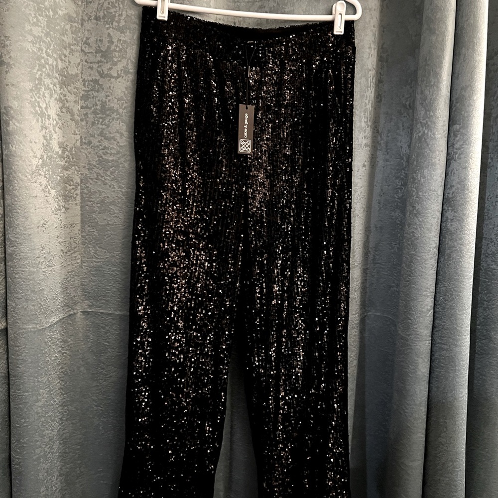 NWT Black Sequin Pants